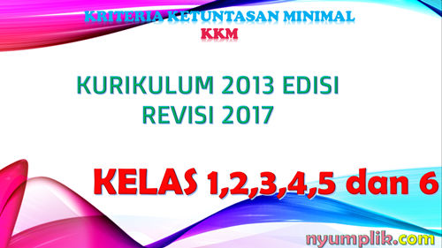 Download KKM K13 Revisi 2017 dan Revisi 2018