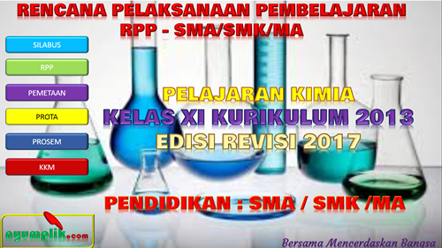 DOWNLOAD RPP KIMIA SMA/SMK Kelas XI K13 Revisi 2017