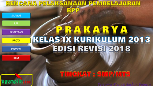 RPP Prakarya Kelas 9 K13 Revisi 2018 Semester 1