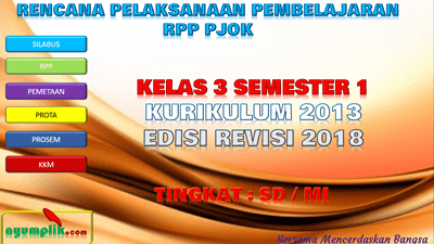 RPP PJOK Kurikulum 2013 Kelas 3 Semester 1 Revisi 2018