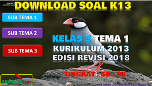 Download Soal K13 Kelas 5 Tema 1 Revisi 2018