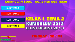 Kumpulan Soal Kelas 1 Tema 2 Kurikulum 2013 Revisi 2018