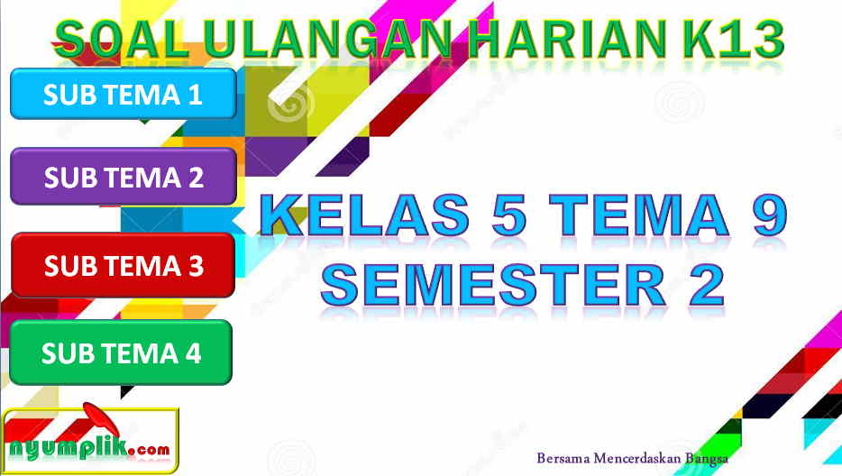 Download Soal Ulangan Harian Kelas 5 Tema 9