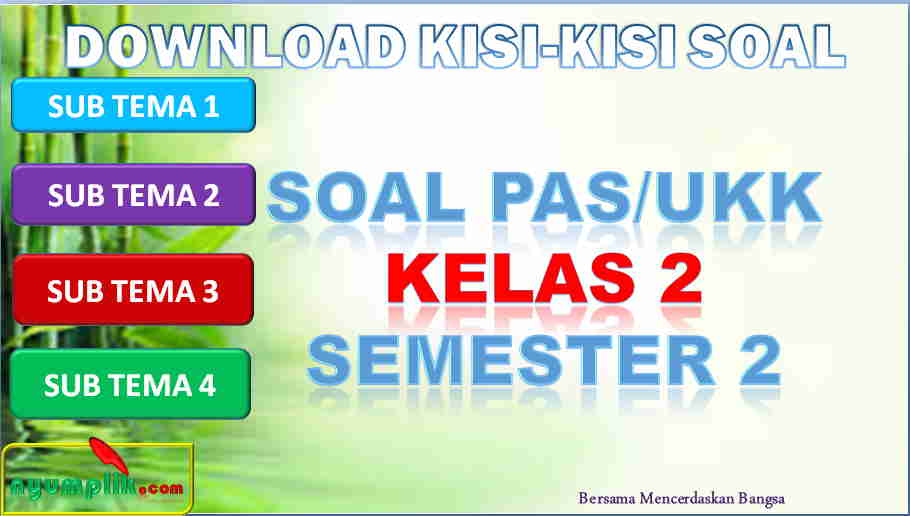 Kisi-kisi PAS/UKK Kelas 2 Semester 2