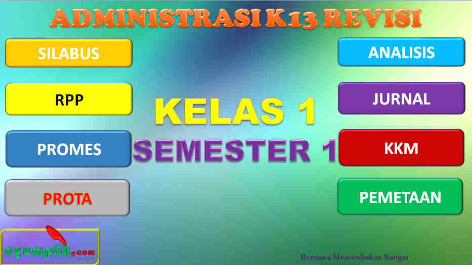 RPP Kelas 1 Semester 1