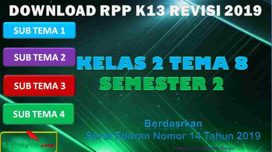 RPP 1 Lembar SD/MI Kelas 2 Semester 2 Tema 8