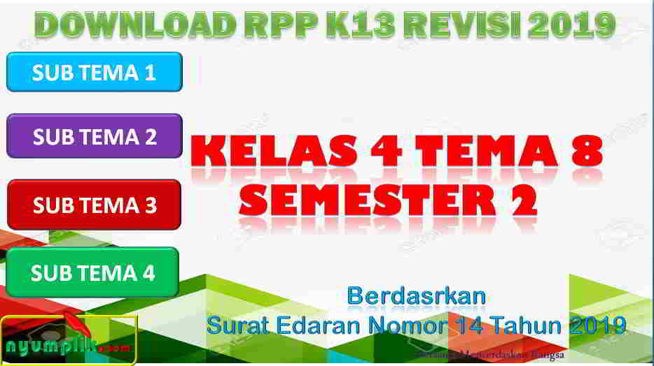 RPP 1 Lembar SD/MI Kelas 4 Semester 2 Tema 8